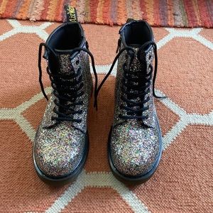 Dr. Martens Multicolor Glitter Lace Up Boots